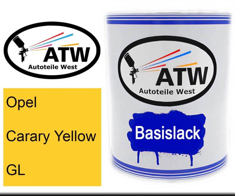 Opel, Carary Yellow, GL: 1L Lackdose, von ATW Autoteile West.